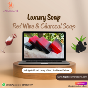 Red Wine and Charcoal Luxury Soap
